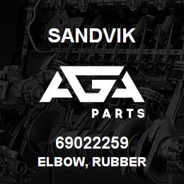 69022259 Sandvik ELBOW, RUBBER | AGA Parts