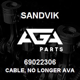 69022306 Sandvik CABLE, NO LONGER AVAILABLE | AGA Parts