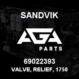 69022393 Sandvik VALVE, RELIEF, 1750 PSI (NLA) | AGA Parts