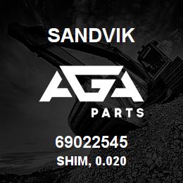 69022545 Sandvik SHIM, 0.020 | AGA Parts