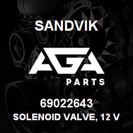 69022643 Sandvik SOLENOID VALVE, 12 V.OLT | AGA Parts