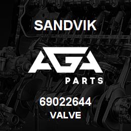69022644 Sandvik VALVE | AGA Parts