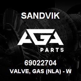 69022704 Sandvik VALVE, GAS (NLA) - WAGNER | AGA Parts