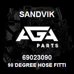 69023090 Sandvik 90 DEGREE HOSE FITTING | AGA Parts