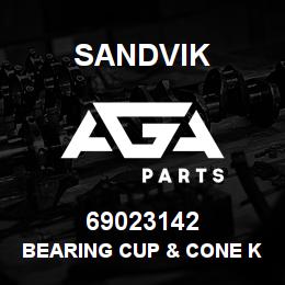69023142 Sandvik BEARING CUP & CONE KIT, T. R. | AGA Parts