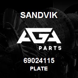 69024115 Sandvik PLATE | AGA Parts