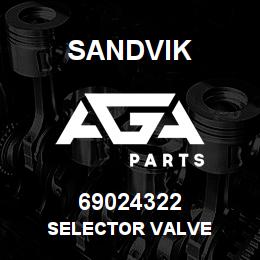69024322 Sandvik SELECTOR VALVE | AGA Parts