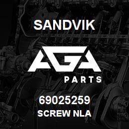 69025259 Sandvik SCREW NLA | AGA Parts