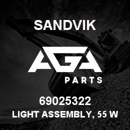 69025322 Sandvik LIGHT ASSEMBLY, 55 WATT NLA | AGA Parts