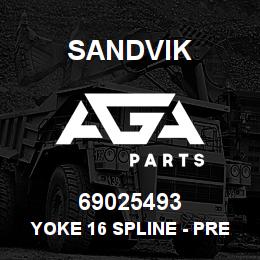 69025493 Sandvik YOKE 16 SPLINE - PRESALE T-TEXT | AGA Parts