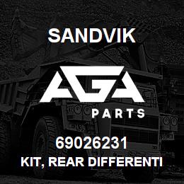 69026231 Sandvik KIT, REAR DIFFERENTIAL | AGA Parts