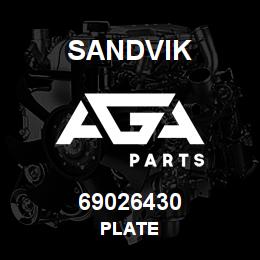 69026430 Sandvik PLATE | AGA Parts