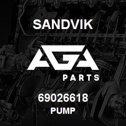 69026618 Sandvik PUMP | AGA Parts