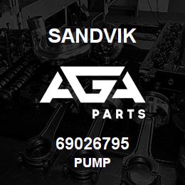 69026795 Sandvik PUMP | AGA Parts