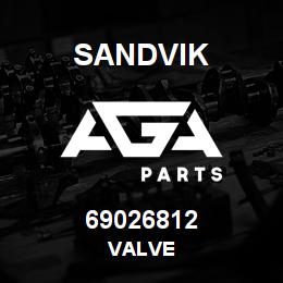 69026812 Sandvik VALVE | AGA Parts