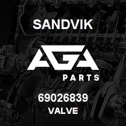 69026839 Sandvik VALVE | AGA Parts