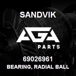 69026961 Sandvik BEARING, RADIAL BALL, 80 MM. | AGA Parts