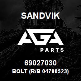 69027030 Sandvik BOLT (R/B 04790523) RB | AGA Parts