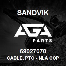 69027070 Sandvik CABLE, PTO - NLA COPCO T-TEXT | AGA Parts