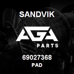 69027368 Sandvik PAD | AGA Parts