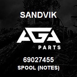 69027455 Sandvik SPOOL (NOTES) | AGA Parts