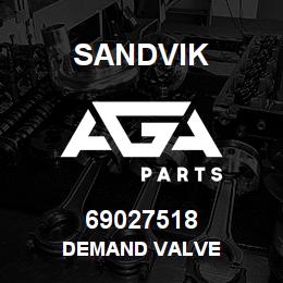69027518 Sandvik DEMAND VALVE | AGA Parts