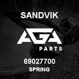 69027700 Sandvik SPRING | AGA Parts