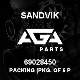 69028450 Sandvik PACKING (PKG. OF 6 PCS.) | AGA Parts
