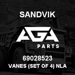 69028523 Sandvik VANES (SET OF 4) NLA | AGA Parts