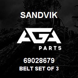 69028679 Sandvik BELT SET OF 3 | AGA Parts