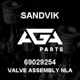 69029254 Sandvik VALVE ASSEMBLY NLA | AGA Parts