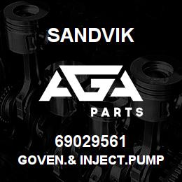69029561 Sandvik GOVEN.& INJECT.PUMP | AGA Parts