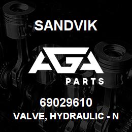 69029610 Sandvik VALVE, HYDRAULIC - NLA T-TEXT | AGA Parts