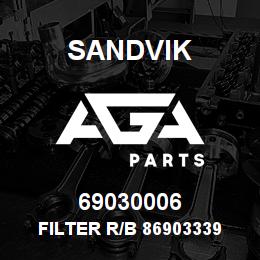 69030006 Sandvik FILTER R/B 86903339 RB | AGA Parts