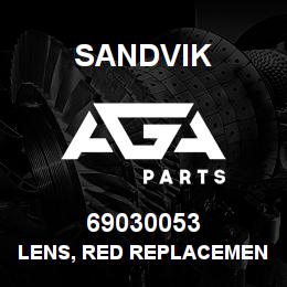 69030053 Sandvik LENS, RED REPLACEMENT | AGA Parts