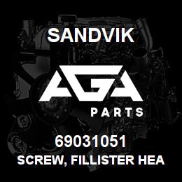 69031051 Sandvik SCREW, FILLISTER HEAD | AGA Parts