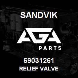 69031261 Sandvik RELIEF VALVE | AGA Parts