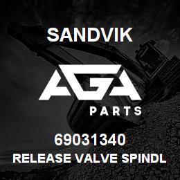 69031340 Sandvik RELEASE VALVE SPINDLE | AGA Parts