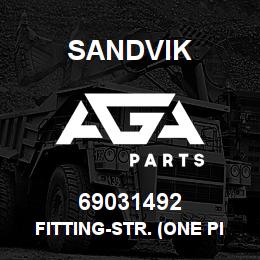69031492 Sandvik FITTING-STR. (ONE PIECE) | AGA Parts