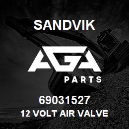 69031527 Sandvik 12 VOLT AIR VALVE | AGA Parts