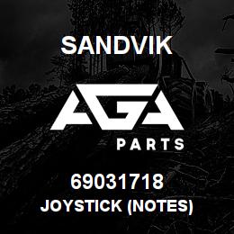 69031718 Sandvik JOYSTICK (NOTES) | AGA Parts