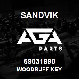 69031890 Sandvik WOODRUFF KEY | AGA Parts