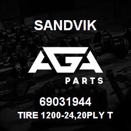 69031944 Sandvik TIRE 1200-24,20PLY TT L5S BRDG | AGA Parts
