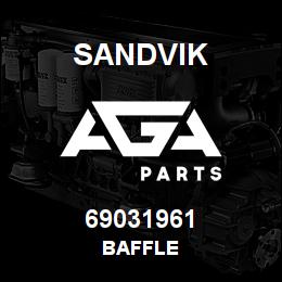 69031961 Sandvik BAFFLE | AGA Parts