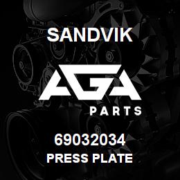 69032034 Sandvik PRESS PLATE | AGA Parts