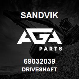 69032039 Sandvik DRIVESHAFT | AGA Parts