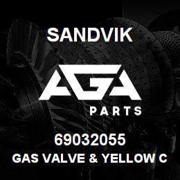 69032055 Sandvik GAS VALVE & YELLOW CAP (SEE NOTE) | AGA Parts