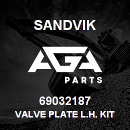 69032187 Sandvik VALVE PLATE L.H. KIT | AGA Parts