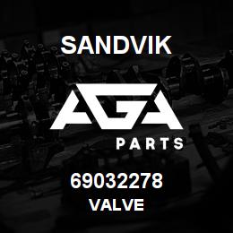 69032278 Sandvik VALVE | AGA Parts