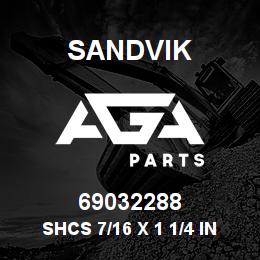 69032288 Sandvik SHCS 7/16 X 1 1/4 IN. C8 | AGA Parts